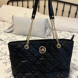 Michael Kors black leather purse